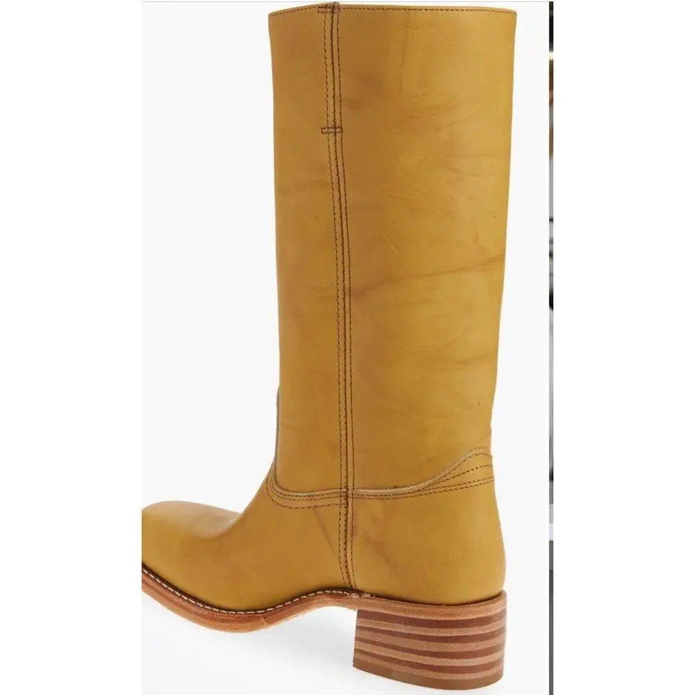 Frye Campus Banana Leather Tall Boots Women's Sz 9.5 $495 - Picture 2 of 16